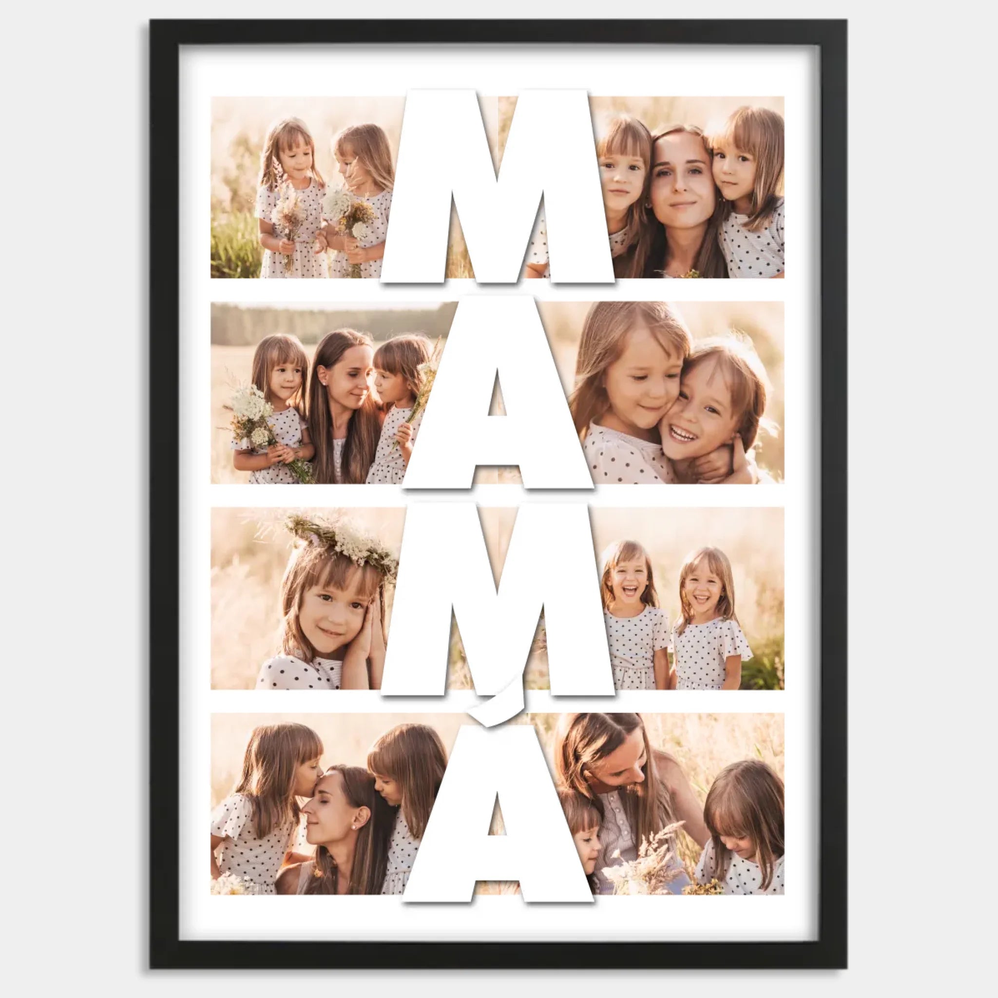 Cadre bois noir personnalisé cadeau