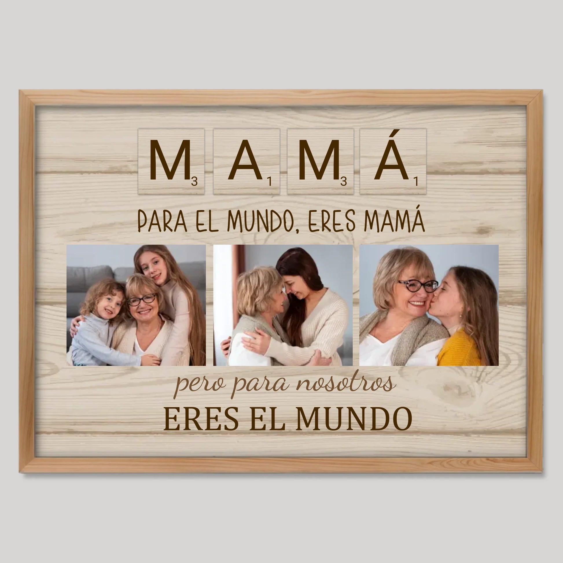 Cadre bois personnalisé cadeau