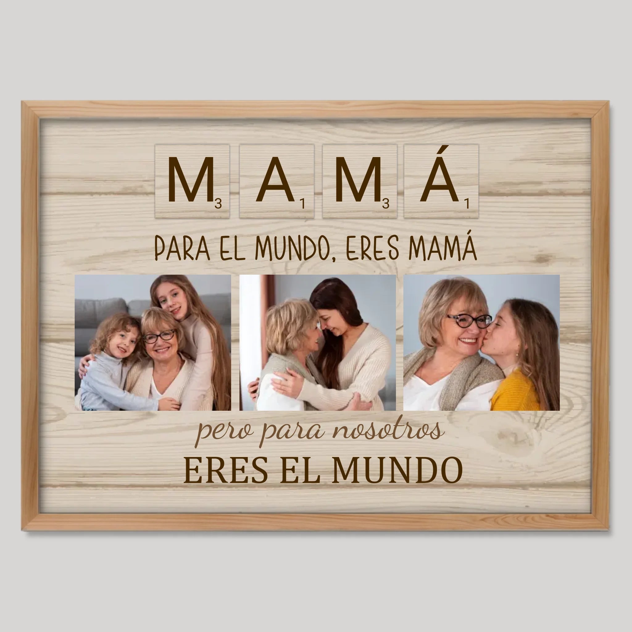 Cadre bois personnalisé cadeau