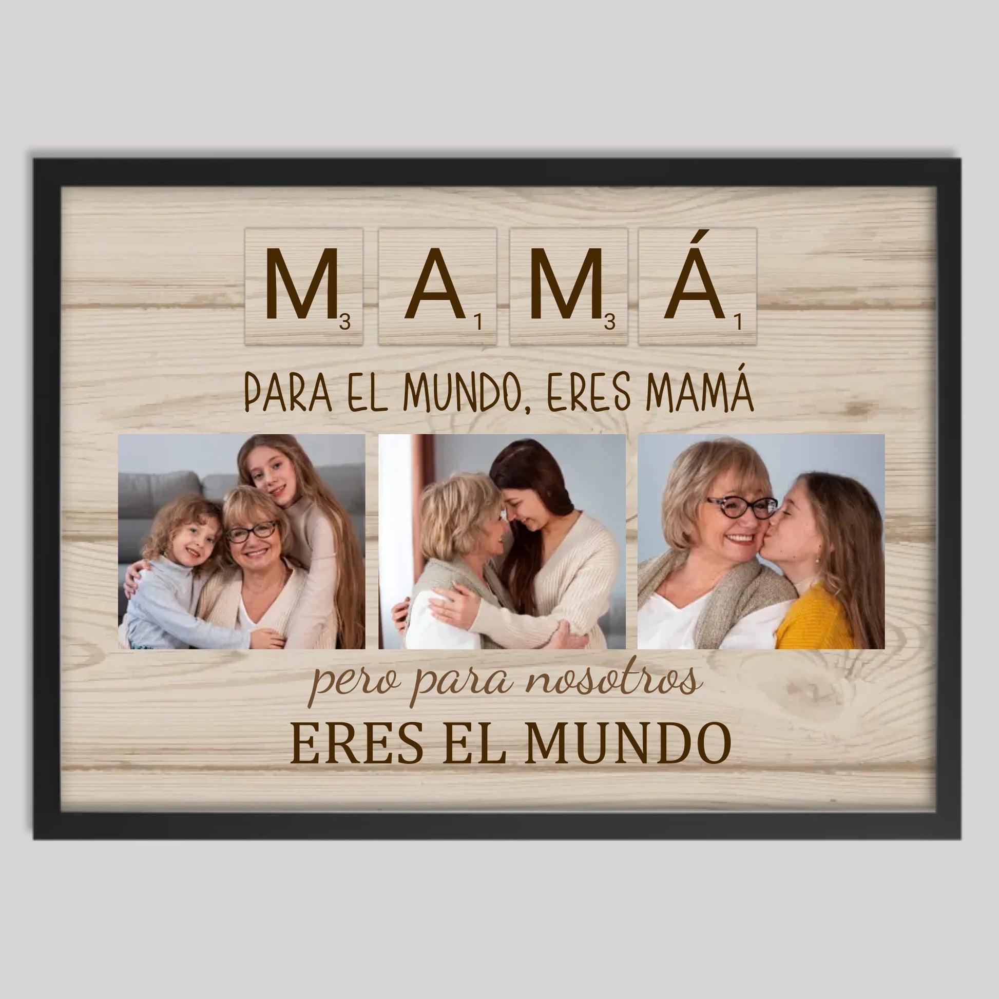 Cadre noir personnalisé cadeau