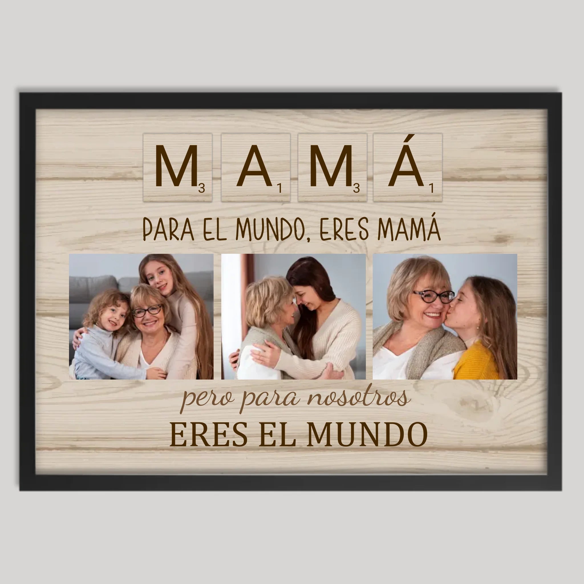 Cadre noir personnalisé cadeau