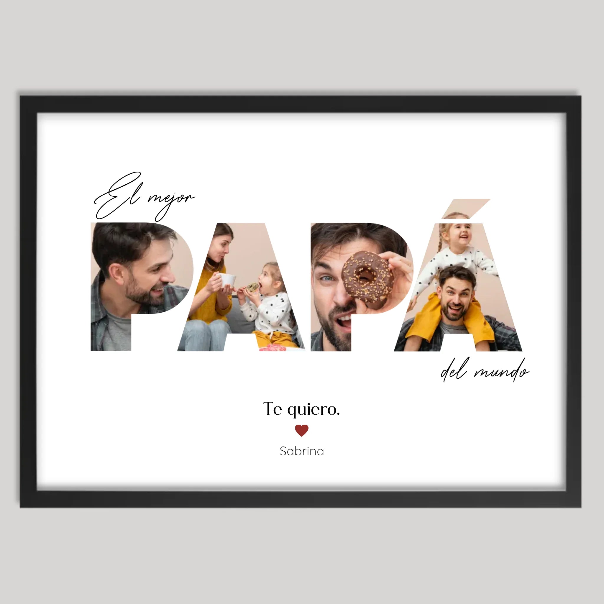 Cadre noir personnalisé cadeau