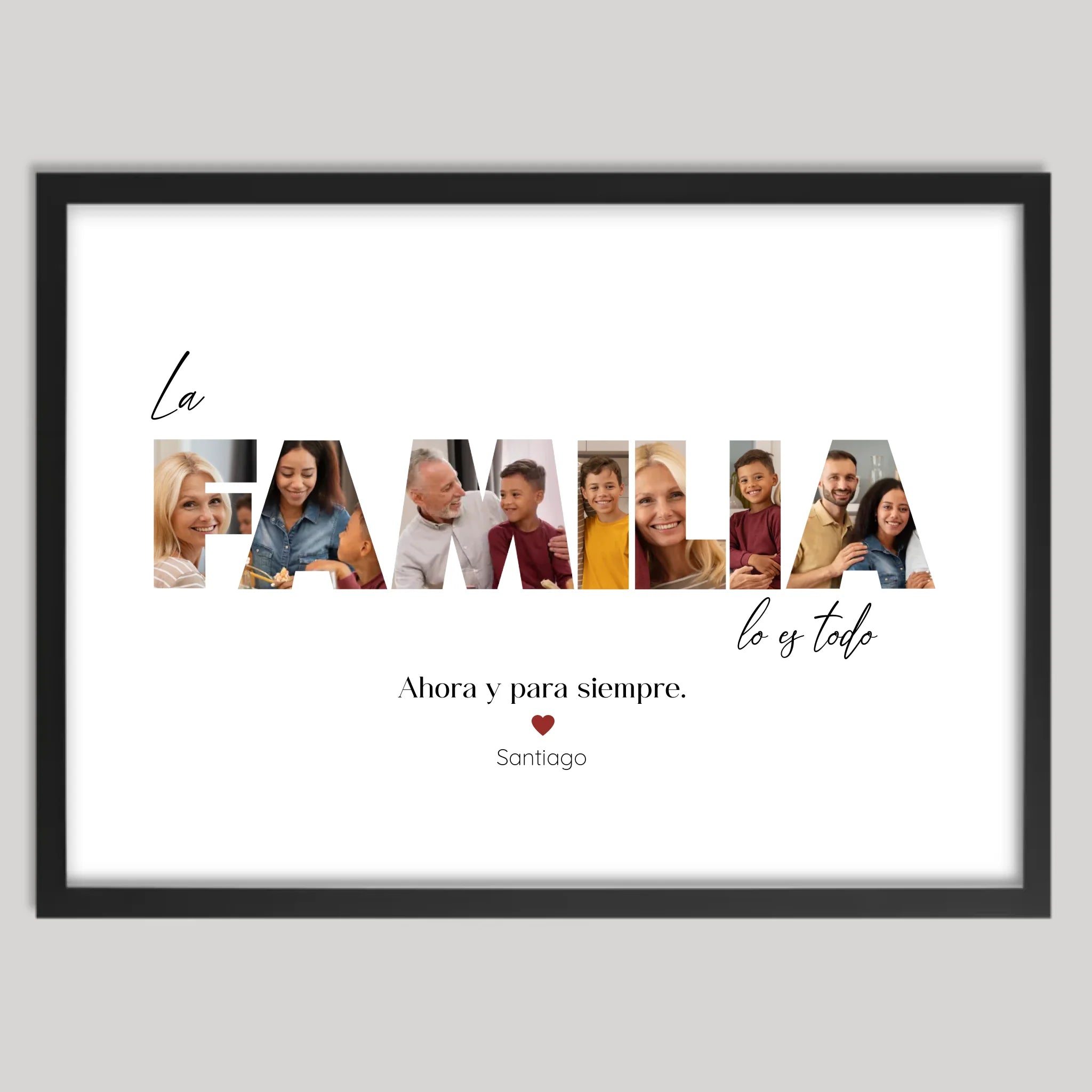 Cadre noir personnalisé cadeau