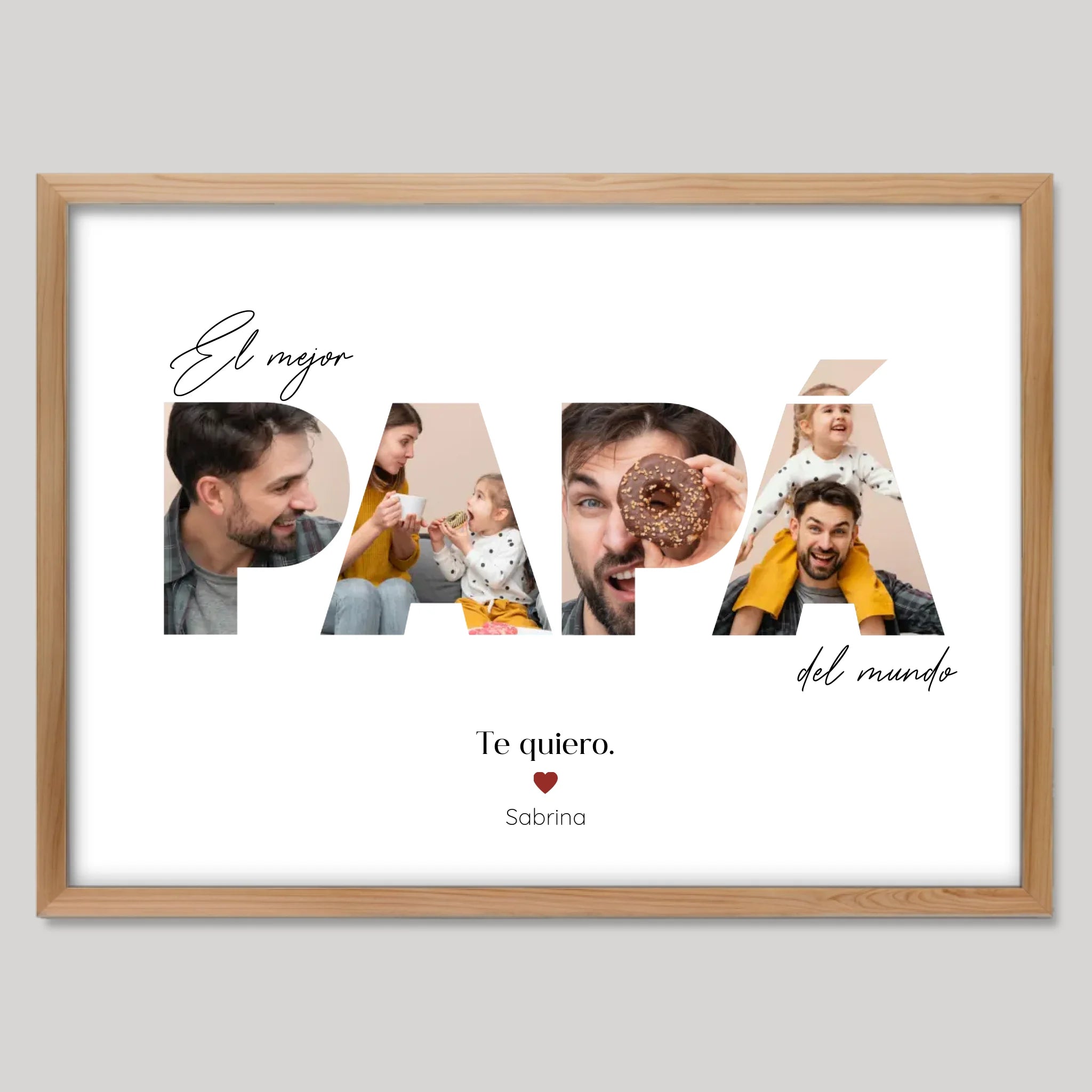 Cadre bois personnalisé cadeau